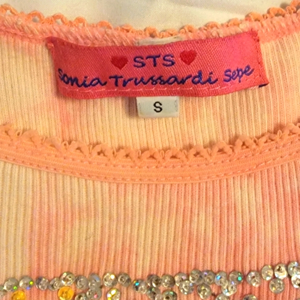 Sonia Trussardi Sepe sequin embellished tank top sz S - Picture 3 of 9